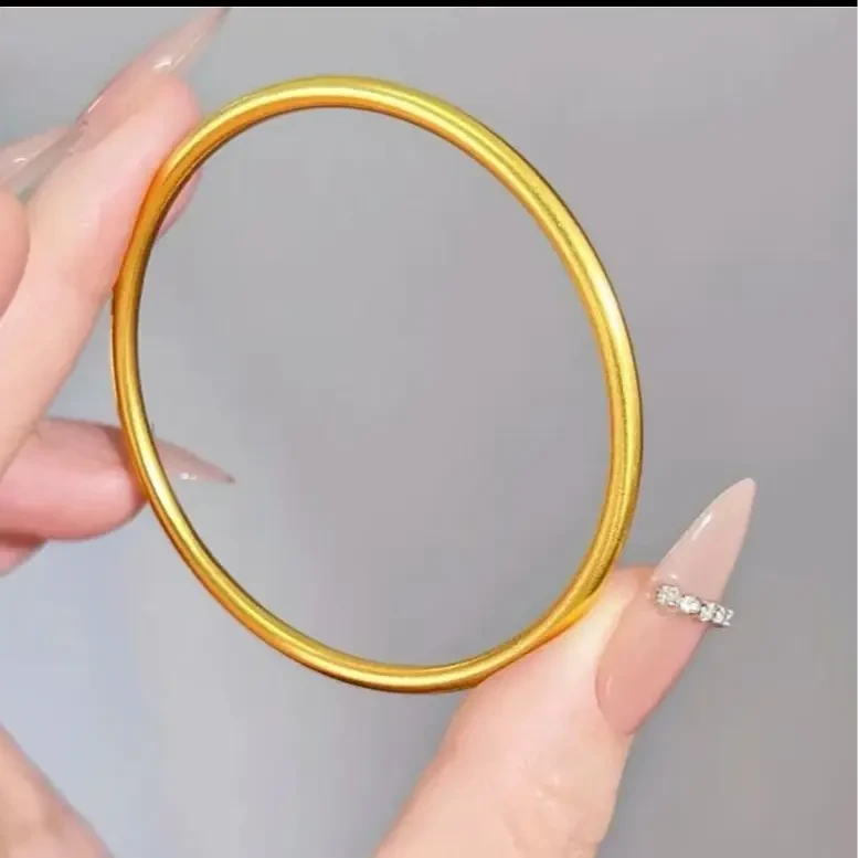 【新春福利】经典百搭古法磨砂手镯民族风素圈闭口实心镯子A