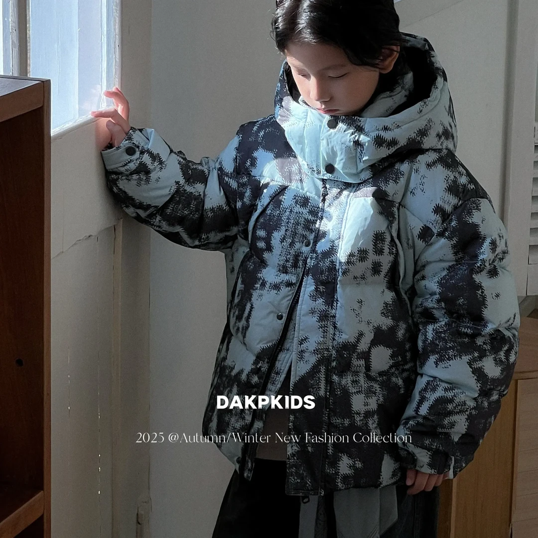 冬季短款连帽加厚白鸭绒男童羽绒服