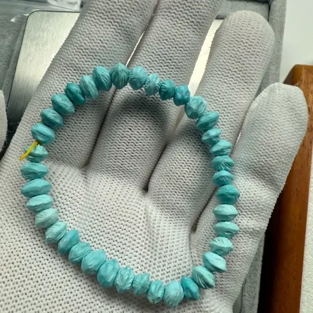 高瓷薄荷绿横打百香籽单圈手串臻选精品