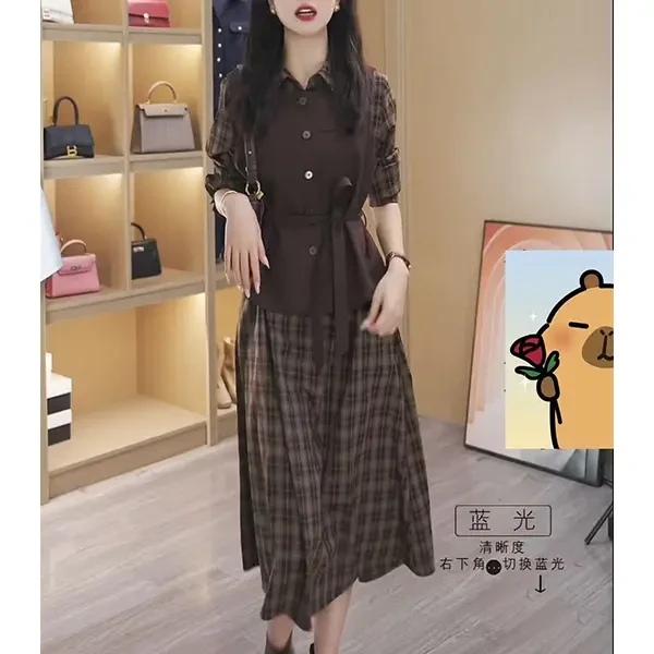 爆款后妈裙碎花红色公主裙女款L5616气质老钱风松弛感洋气贵气