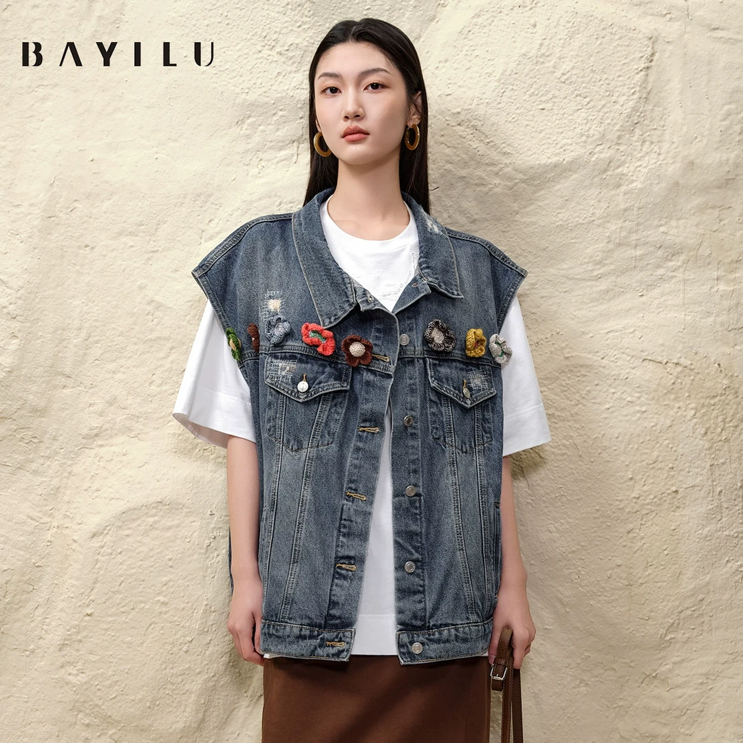 【小花】芭依璐2025春季新款外套马甲91W5021