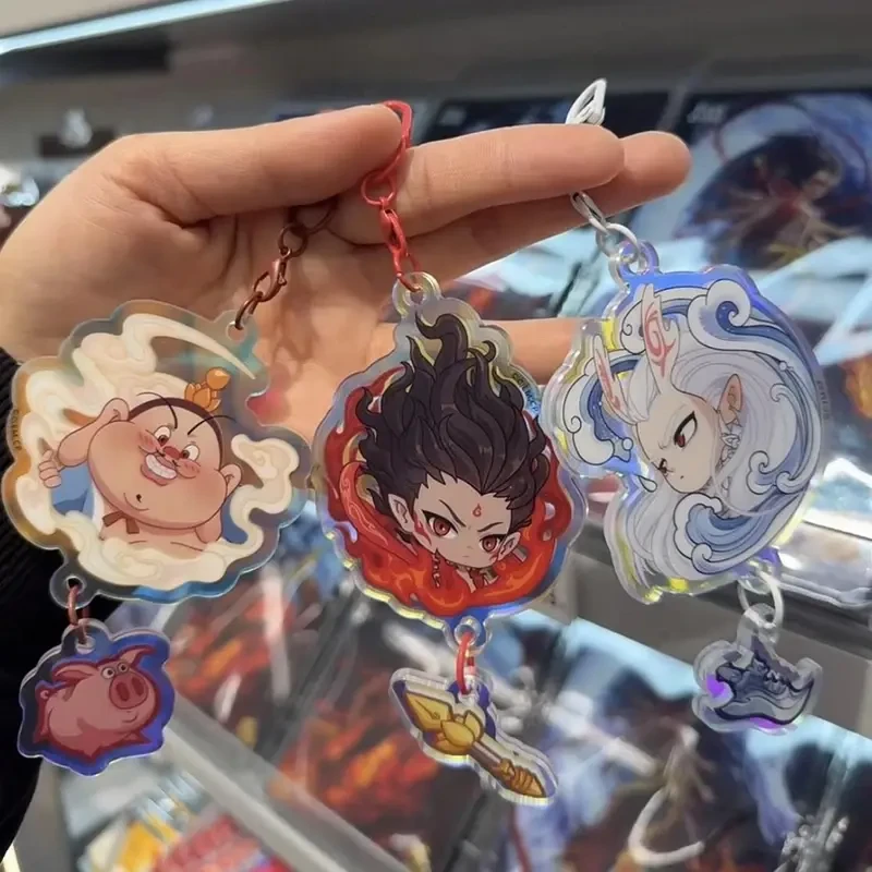国漫哪吒钥匙扣卡通魔童亚克力礼物书包哪吒周边挂件