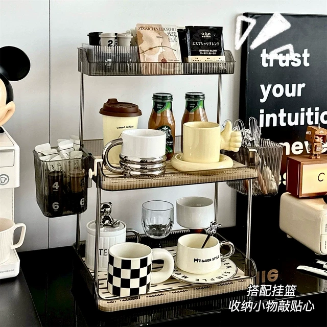 杯架子桌面茶杯咖啡杯收纳架吧台高级感杯架杯子沥水架水杯置物架