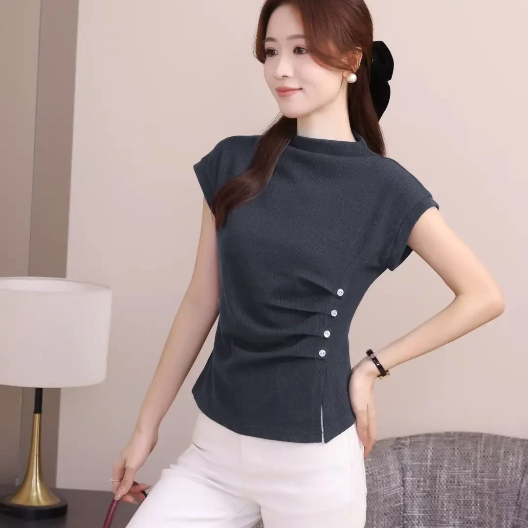 秋季薄款长袖拼接百搭女装气质衬衫上衣