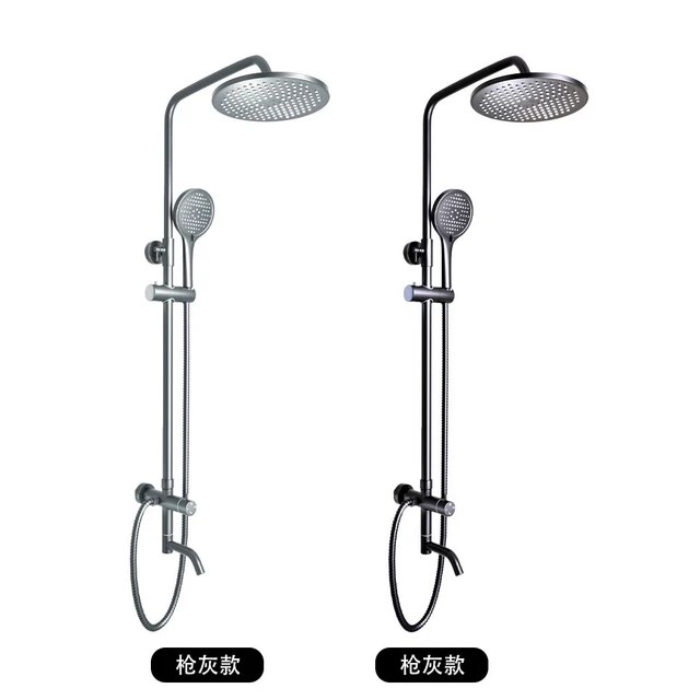 不锈钢热水器直连花洒恒温水专用单进水淋浴花洒套装家用三档升降