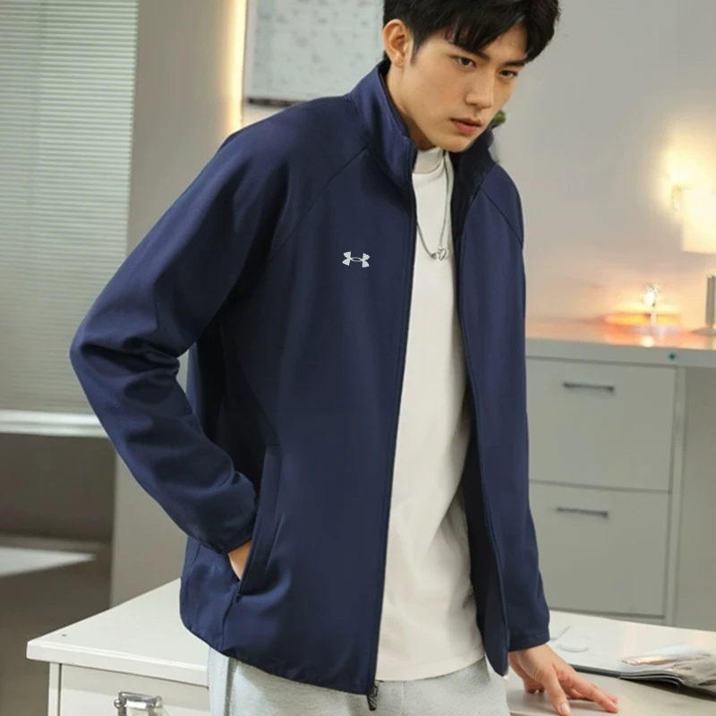 Under Armour/安德玛25秋运动针织立领夹克男装女装跑步保暖外套