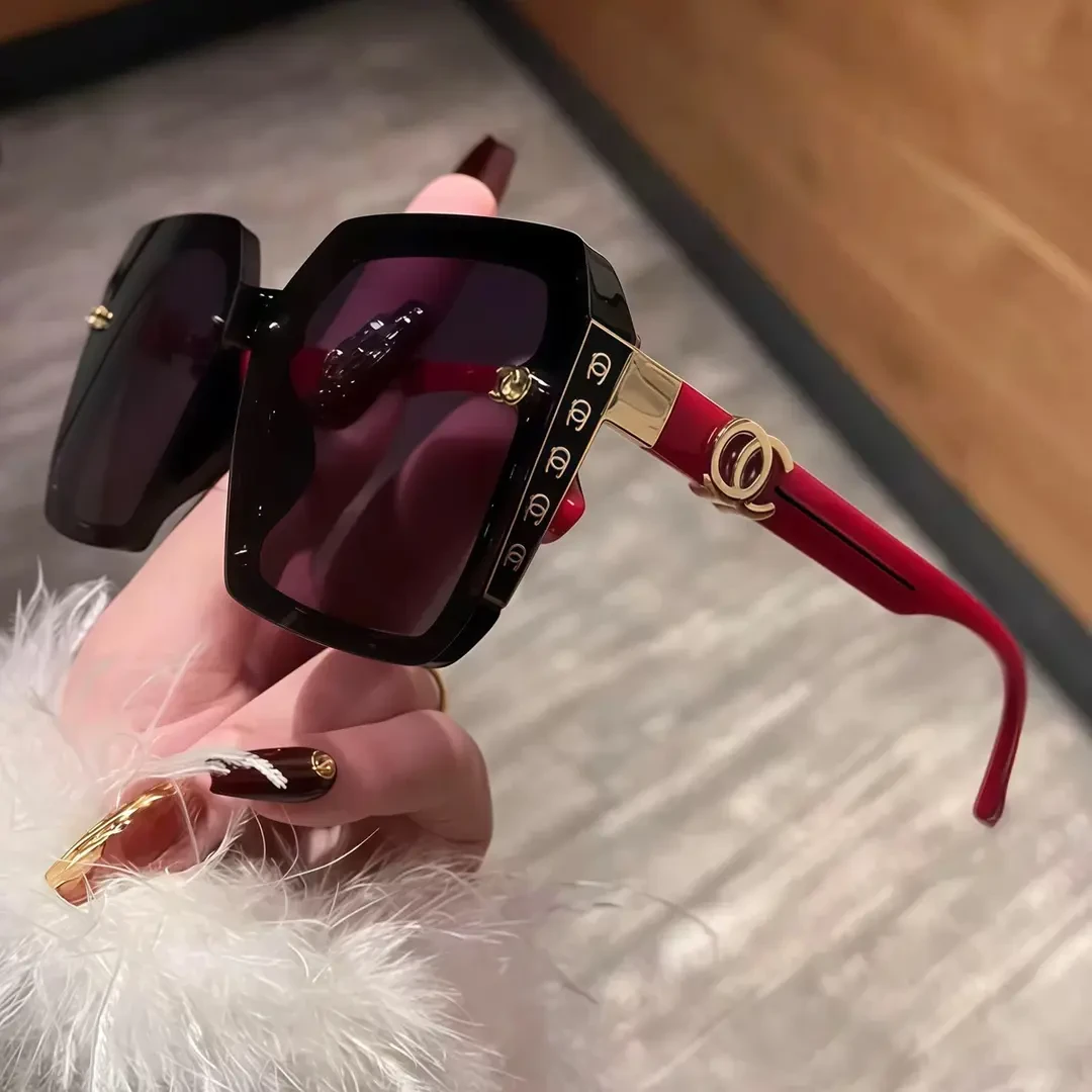 轻奢太阳镜经典方框女士墨镜防紫外线偏光镜遮阳气质圆脸大脸百搭