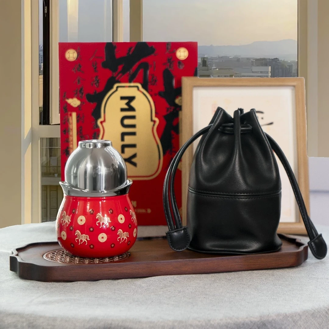 MULLY摩利/福禄葫芦杯160ML 不锈钢泡茶器水杯办公茶具礼盒套装