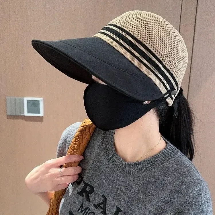 2025新款春秋网红复古显脸小鸭舌帽时尚潮流可扎马尾渔夫帽帽子女