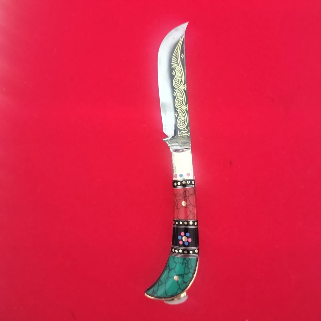 纯手工锻打精美便携多功能水果小刀高端