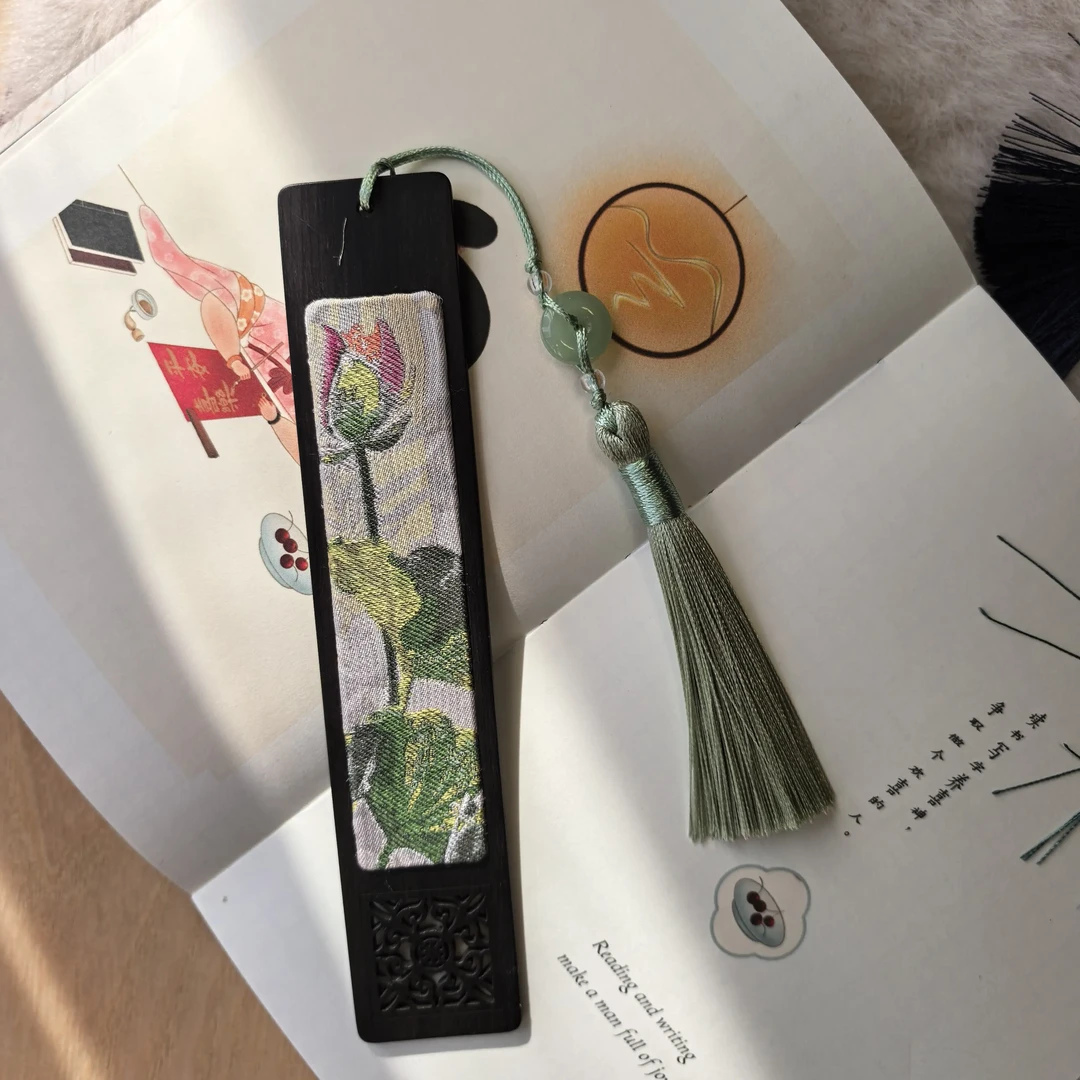 名家宋锦书签古风中国风镂空金属书签定制文创礼品送师生纪念品