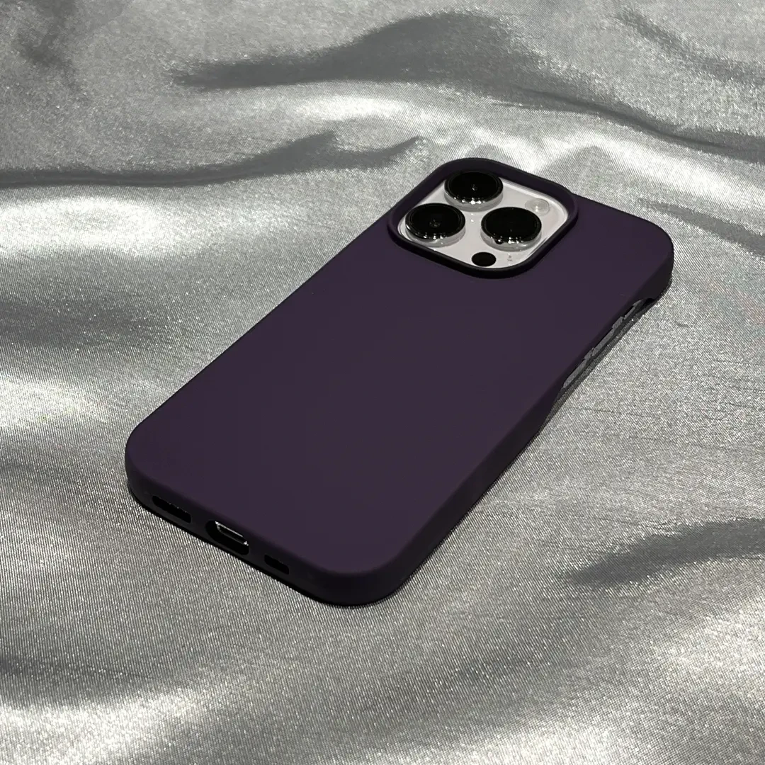 高级简约无边框纯色大孔适用iPhone15promax苹果16手机壳13软14