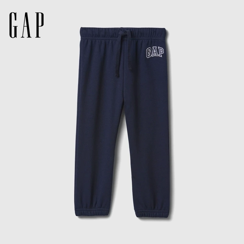 Gap男女幼童2025春季新款刺绣logo针织束口长裤儿童装美版