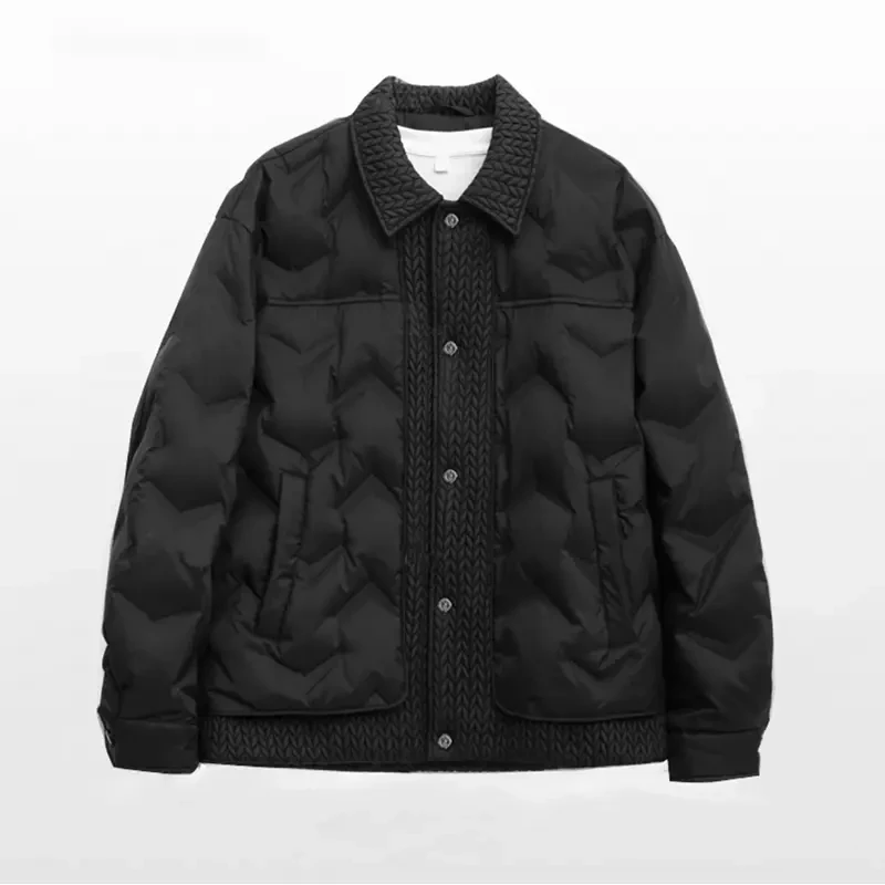 美式新款复古麦穗棉服冬季翻领加厚宽松保暖外套棉袄棉衣宽松时尚