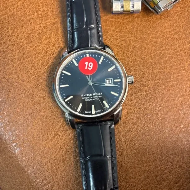 华复古825条钉黑表径40mm简约男士经典名表