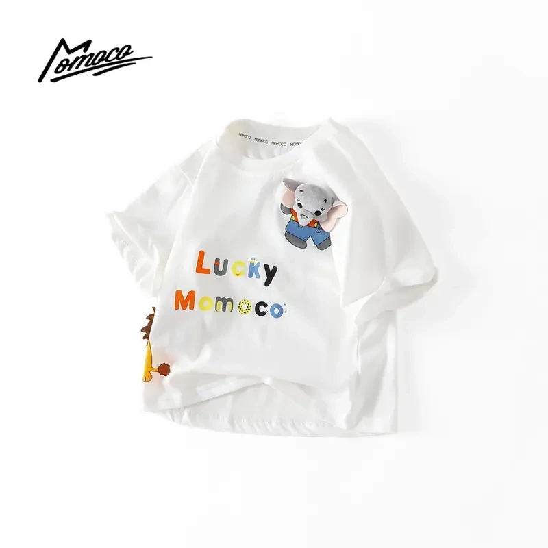 MOMOCO夏季新款男童时尚公仔百搭儿童洋气T恤77230235147