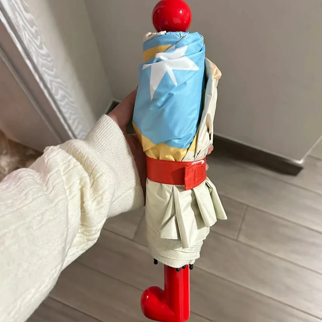 可爱红靴子雨伞晴雨两用出行便携黑胶防晒遮阳伞少女心高颜值