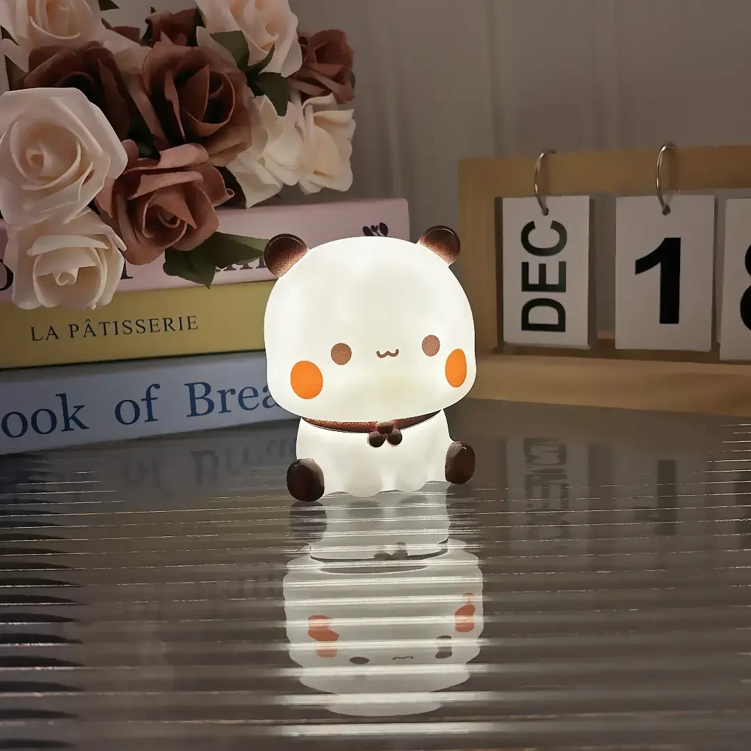蛇年礼物可爱小熊猫一二拍拍灯云朵床头氛围台灯伴睡松弛感送女生