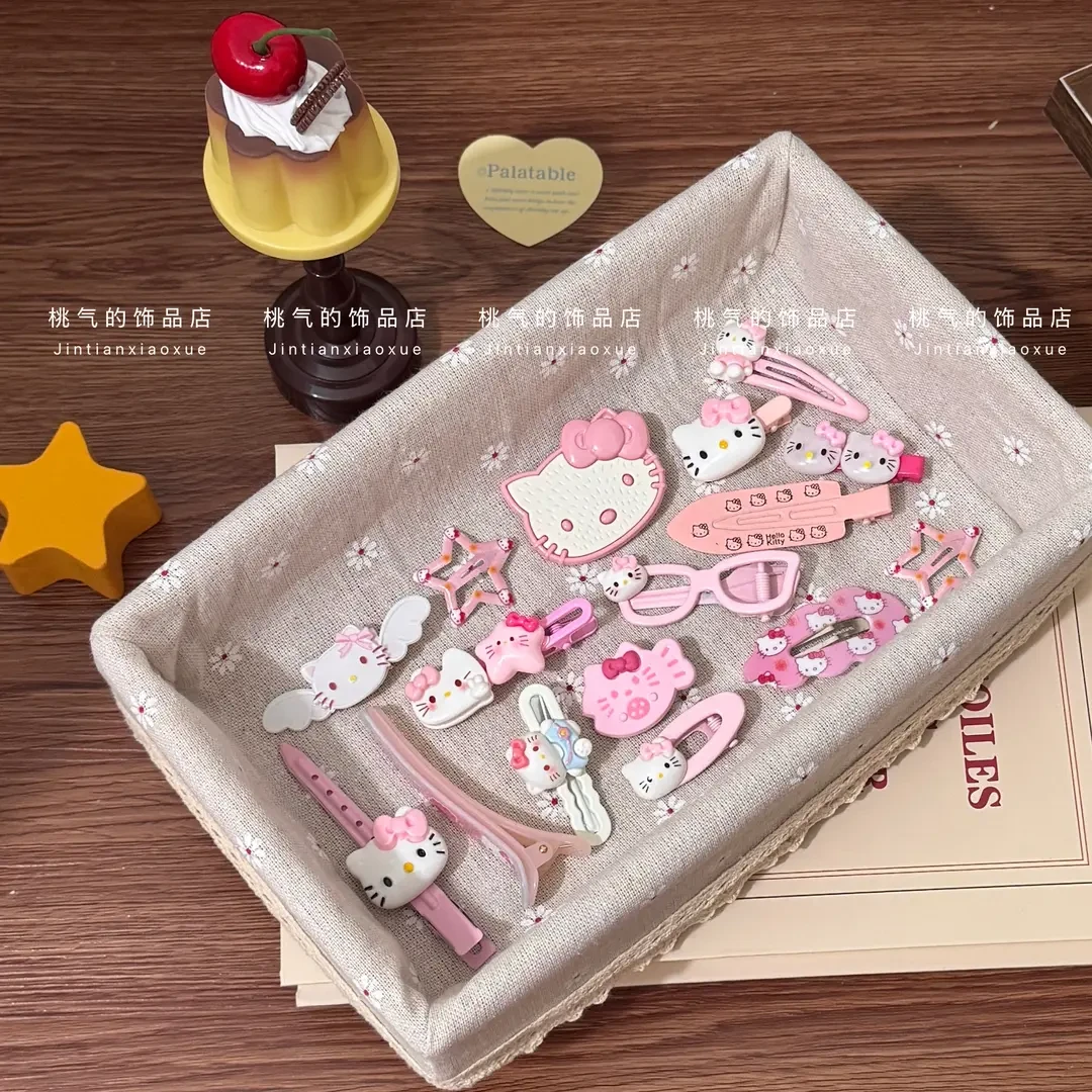 可爱KT粉色系发夹多系可爱少女刘海卡通头饰hellokitty发饰爆款