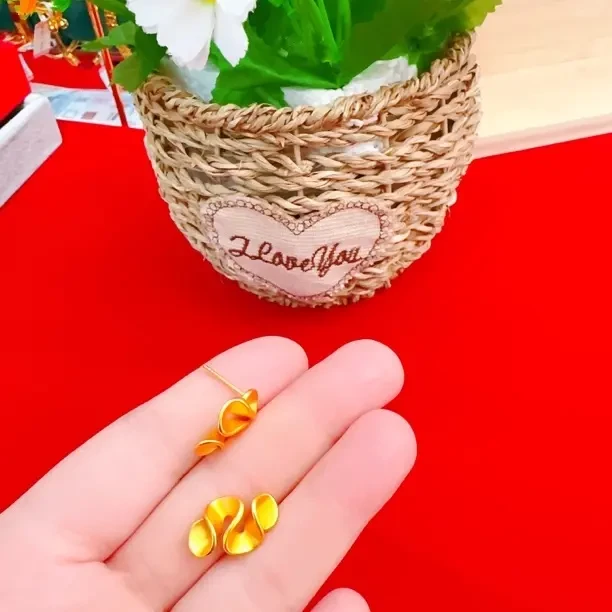 合金耳饰 MG 麻花式耳钉0.1g