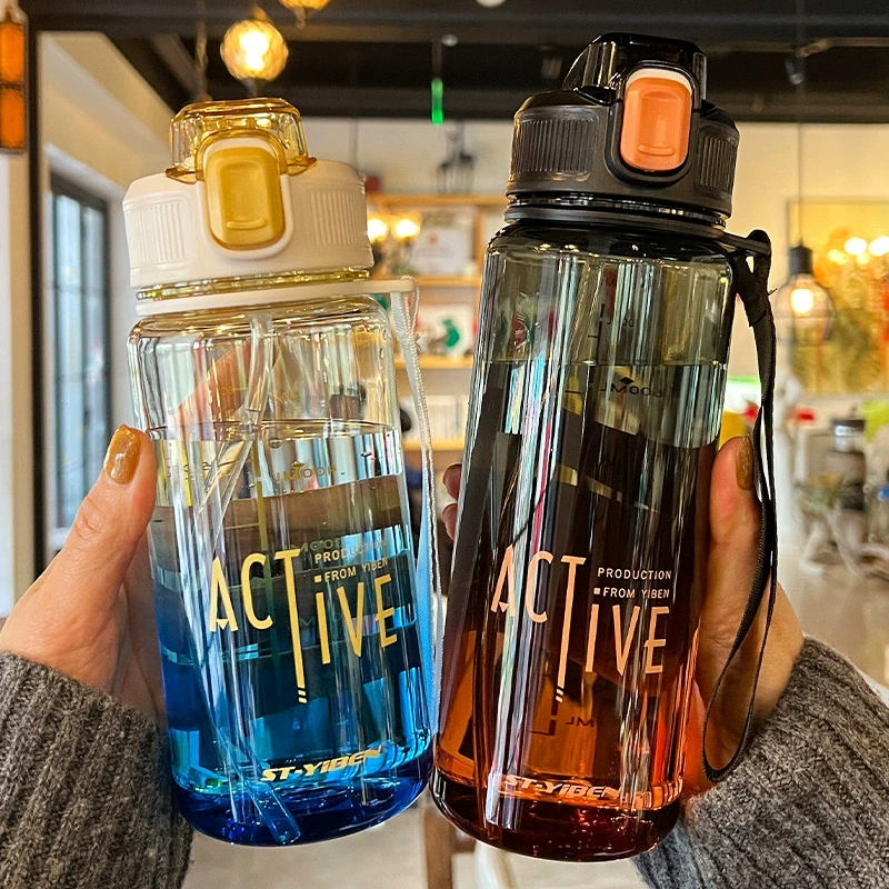 儿童水杯上学专用夏天男孩便携式运动水壶小学生防摔塑料吸管杯子