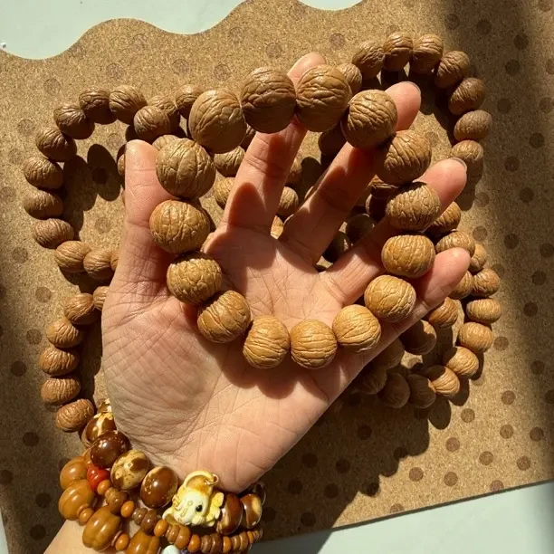 【猴头聚宝盆】18mm原色原皮自带招财。圆桩高颜值+高油易盘出牛津红