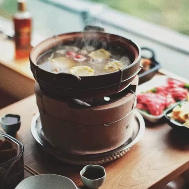 碳炉子港式木炭火锅砂锅打边炉红泥炉炭炉老式陶土家用商用烧炭炉