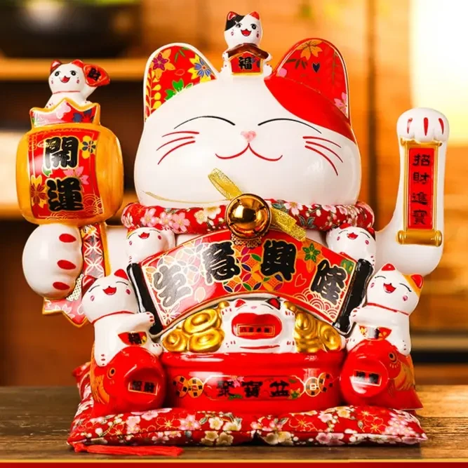 特大号招财猫摆件电动摇手开业礼物开业生意兴隆居家客厅装饰礼品