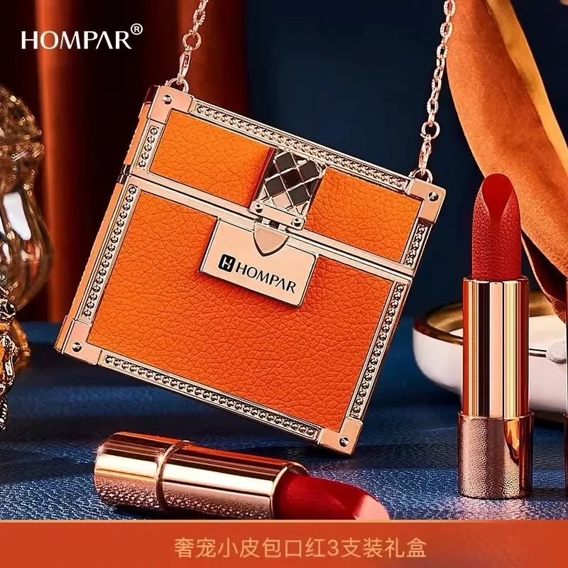 【万象撤柜】爱马防汗橙皮包柔雾丝绒不易掉色显白口红礼物送女友