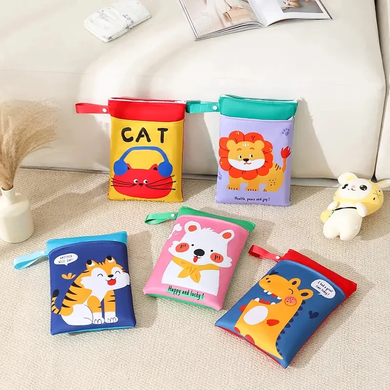 卡通尿不湿收纳袋婴儿纸尿裤宝宝尿片尿布分装袋便携外出推车挂袋