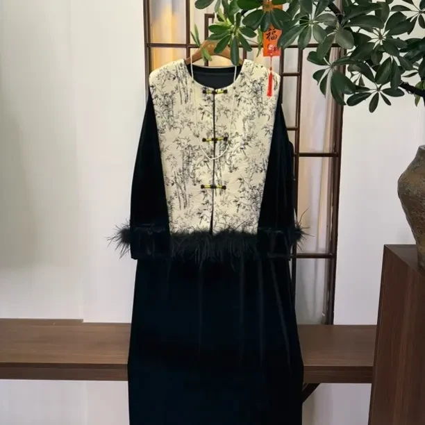 （云•竹）新中式大码气质新中式竹子毛复古设计感内搭马甲