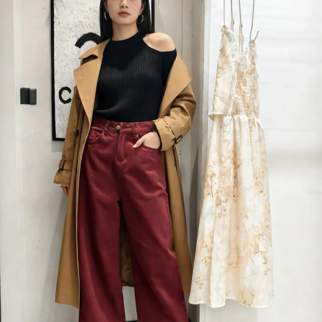 冬季韩国风灯芯绒修身显瘦微喇气质百搭女休闲裤