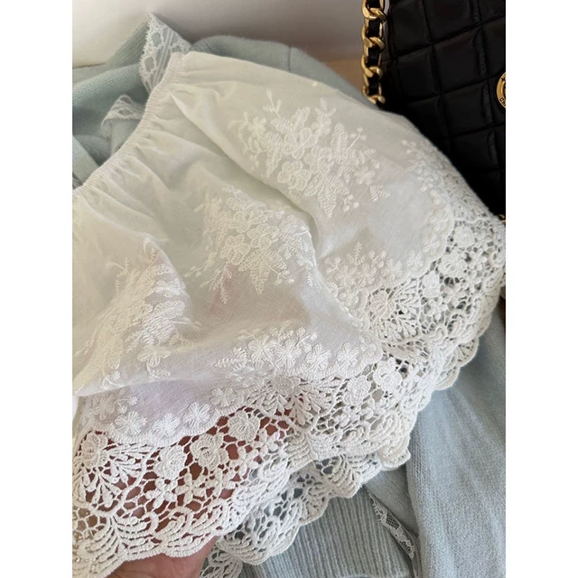 防走光卫衣叠穿短款半身裙女秋冬蕾丝花边打底短裙毛衣裤子小屁帘