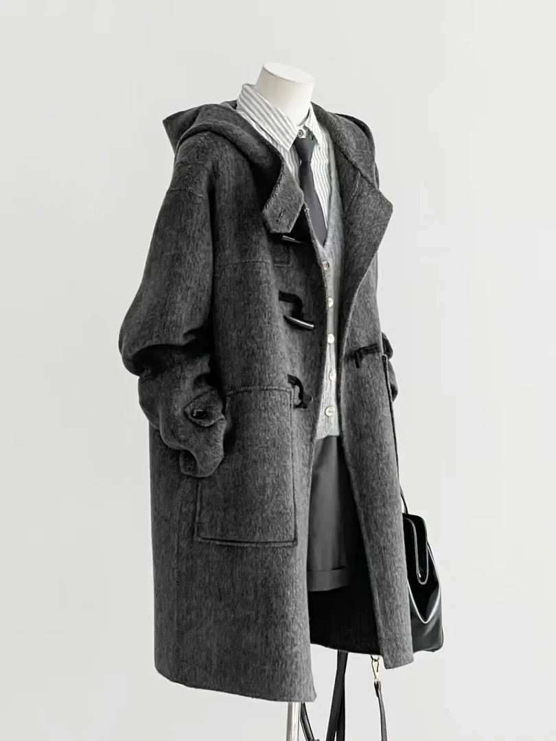 【直播链接】孤品尾货微瑕双面毛呢外套韩版羊毛大衣