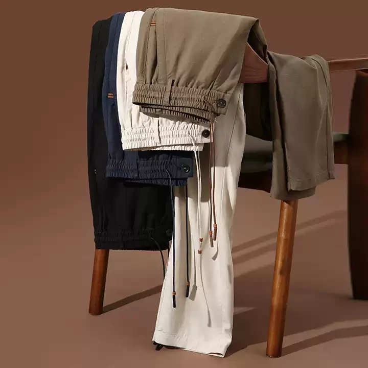 意奢Z系 老钱风！天丝亚麻凉爽透气顺垂抗皱春夏男时尚百搭休闲裤