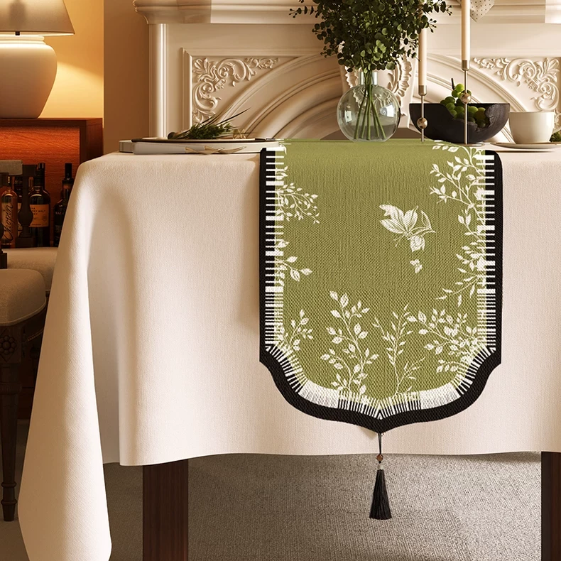 中古风桌旗防水防烫桌布轻奢高级感长条茶席盖布中式禅意茶几台布