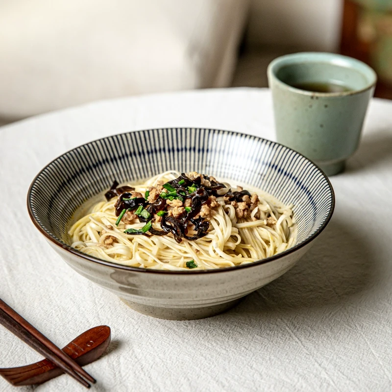 〖一人食吃面刚好〗7.5英寸拉面碗沙拉碗复古陶瓷斗笠碗菜碗
