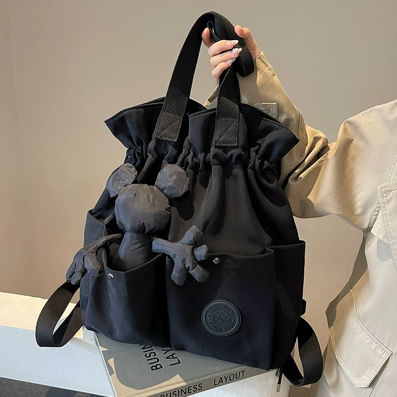 轻便时尚双肩包女手提旅行背包2025新款大容量通勤百搭小众高级包