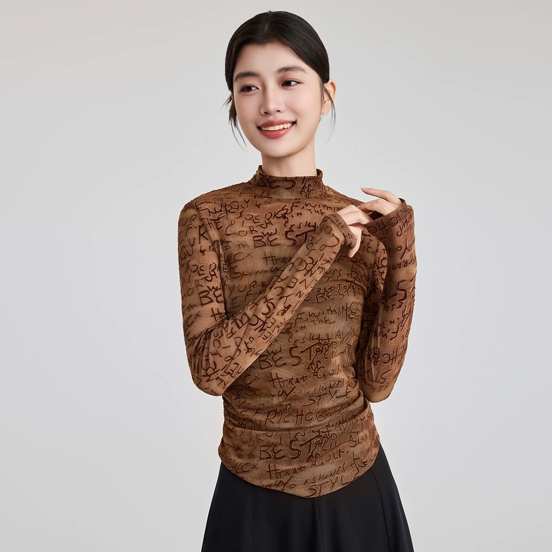 GOOBGS时尚百搭修身长袖T恤上衣G5133080-6