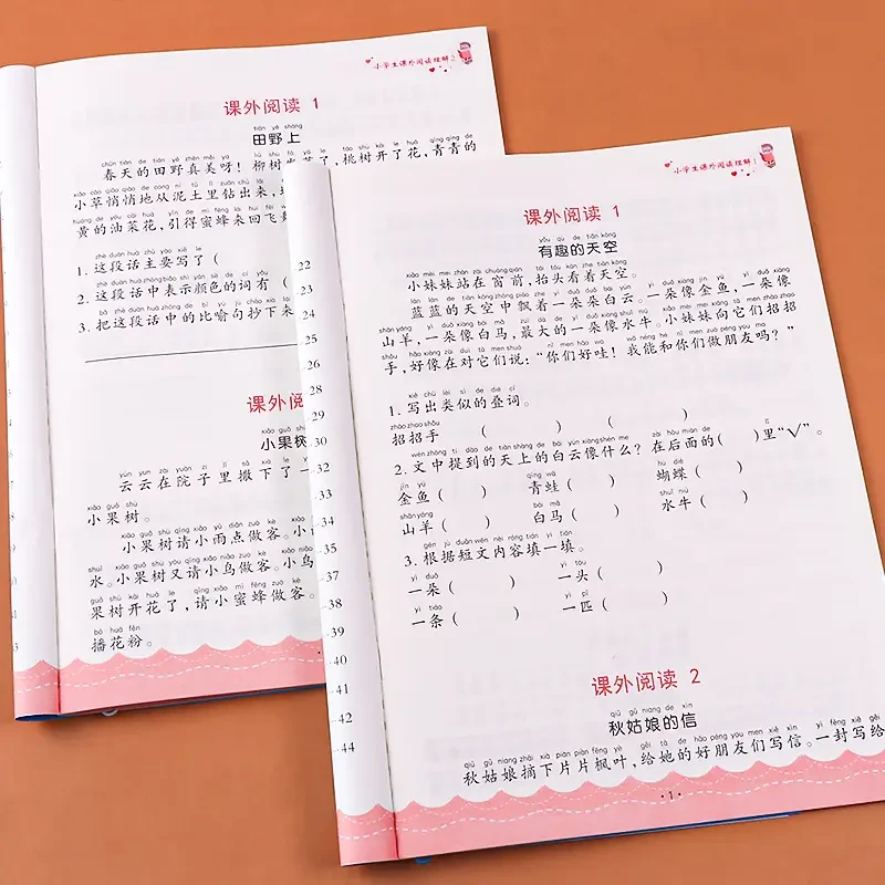 二年级课外阅读理解专项训练书上册下册小学2年级语文同步练习册