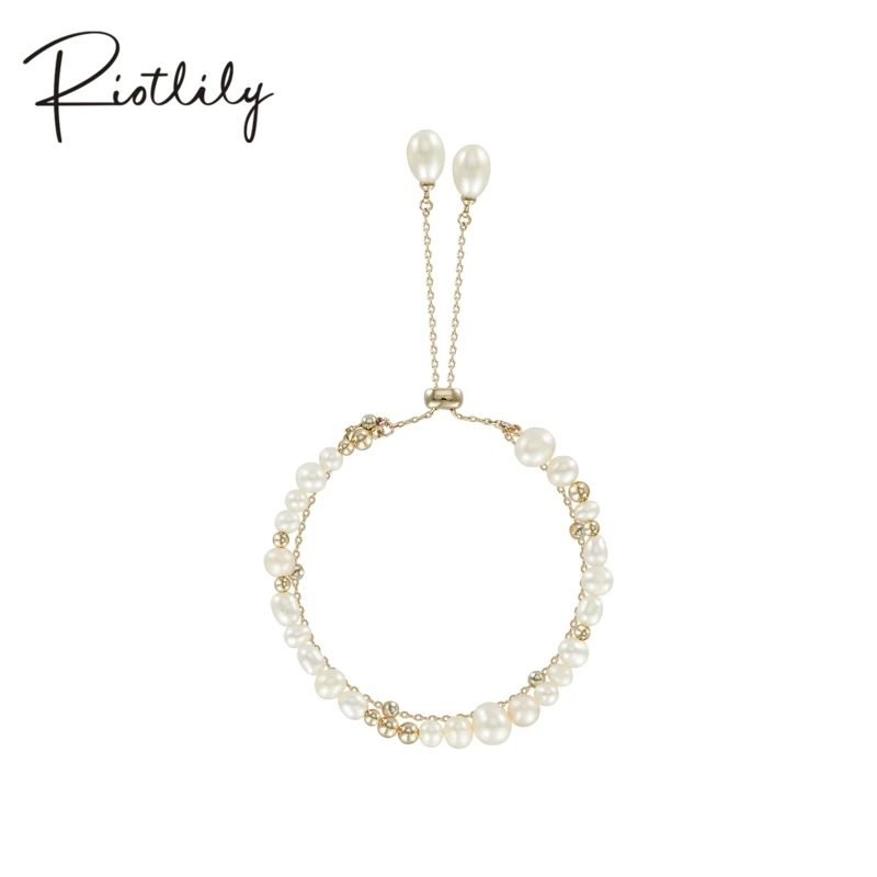 RiotLILY/艾特里里 合金手链 洛克系列双层串珠抽拉手链