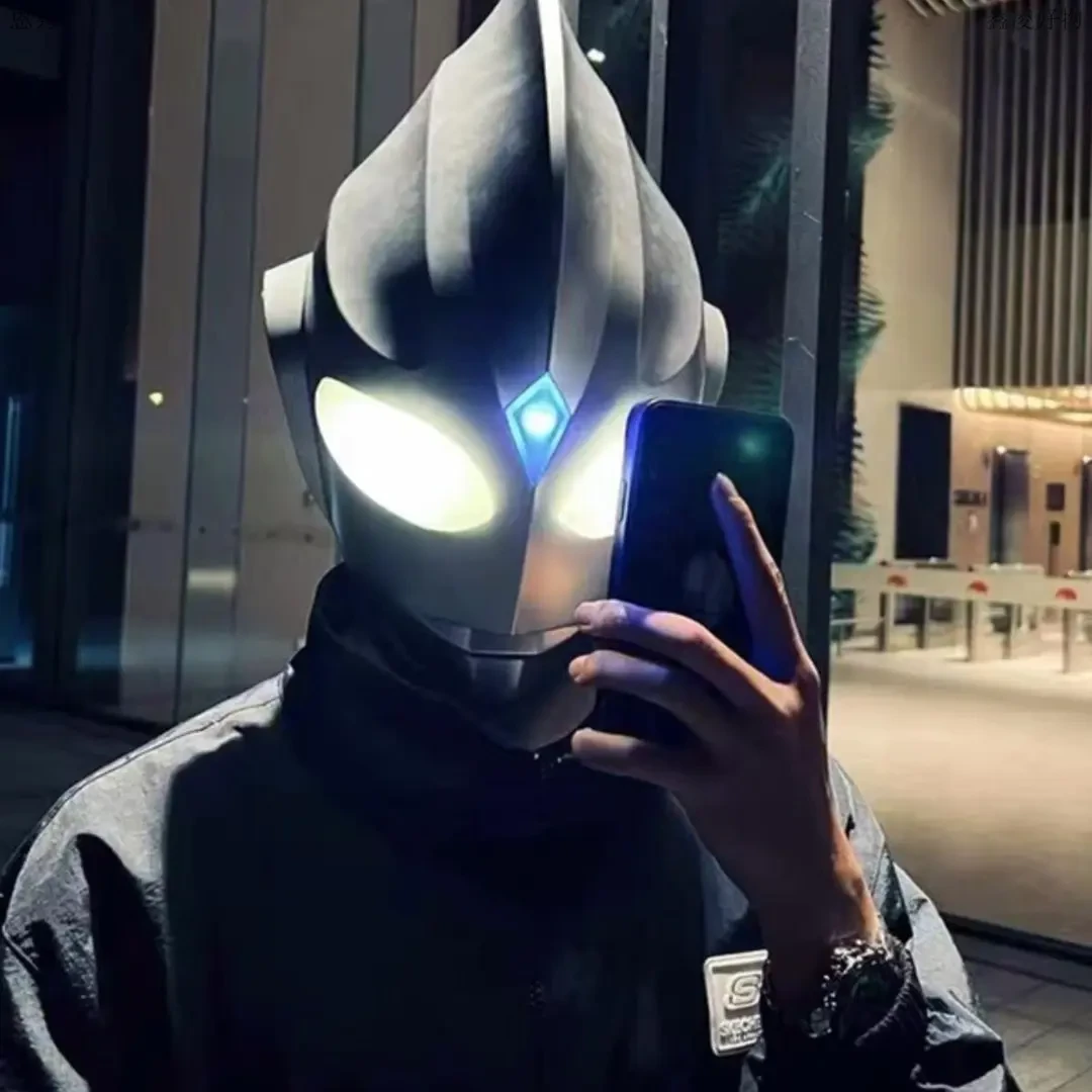 迪迦头套头盔可穿戴发光面具触控儿童迪迦超人变身器派对表演道具