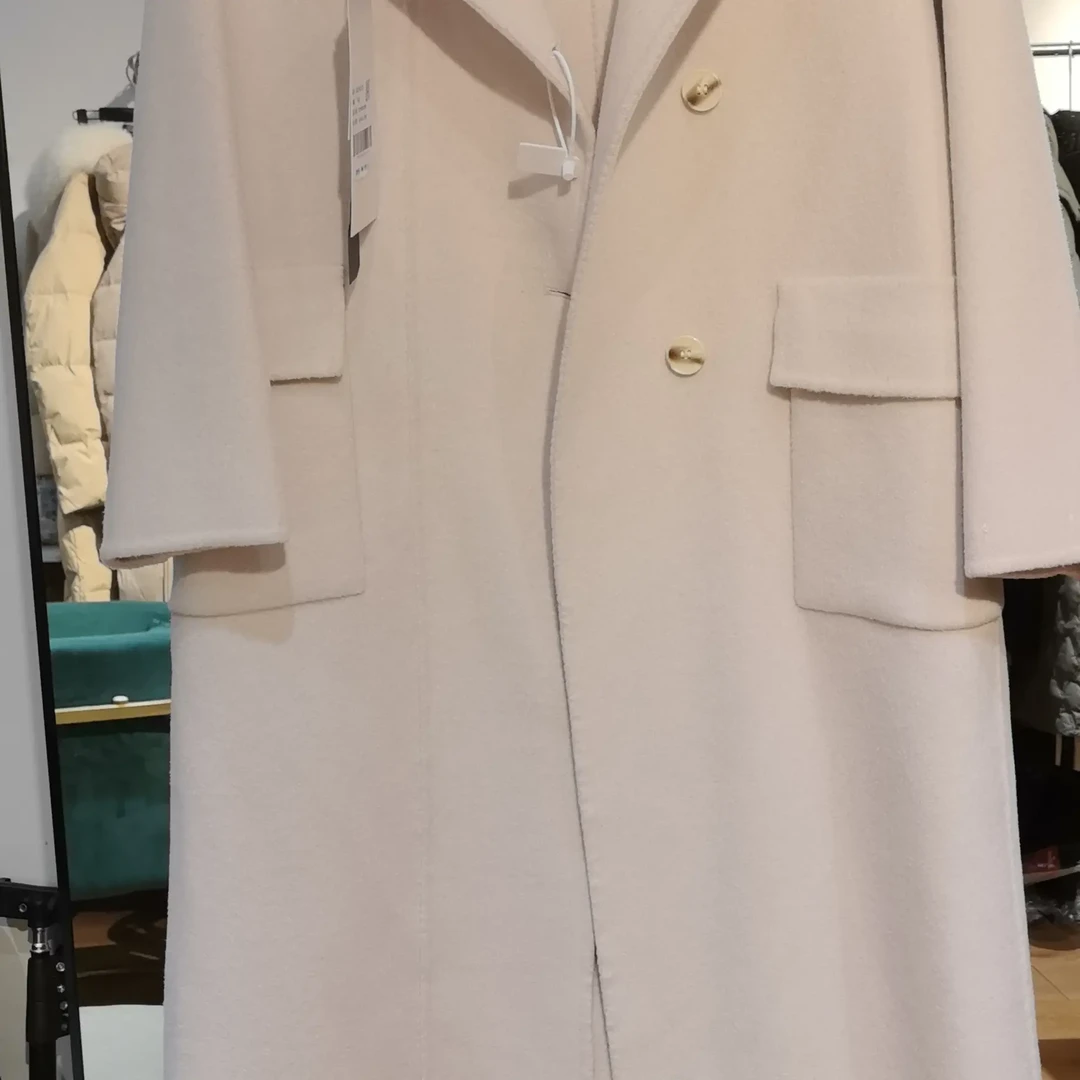 双面毛呢大衣女中长款显瘦百搭气质翻领外套秋冬新款小个子