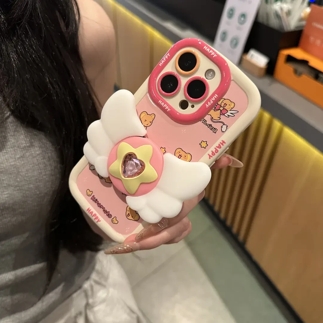 零帕数码摩卡小可星星翅膀支架适用苹果16手机壳华为oppo小米vivo