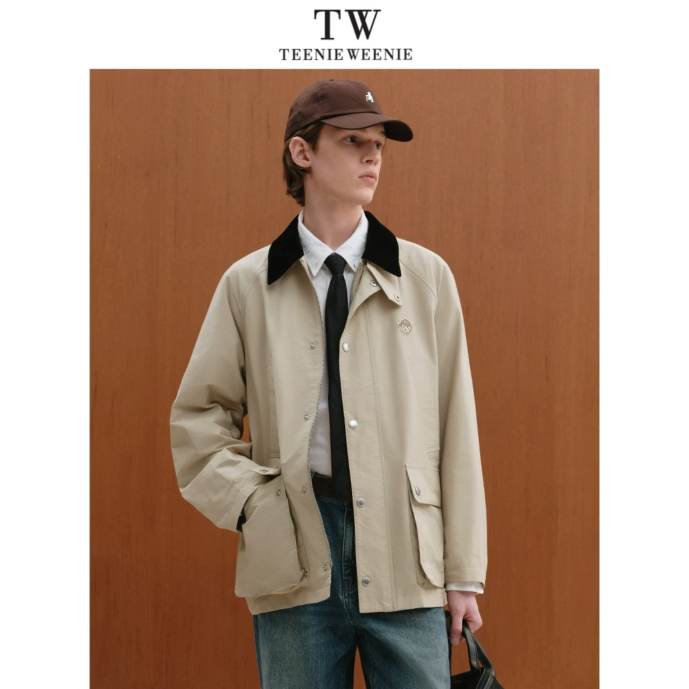 TeenieWeenie小熊男装2025春季新款潮流简约领夹克TNJJ256411I