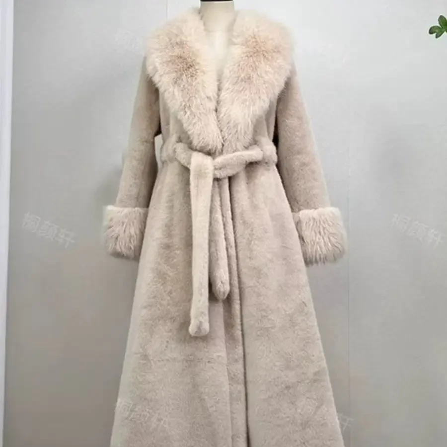 貂皮加厚新款女装长外套气质轻奢百搭上衣休闲冬