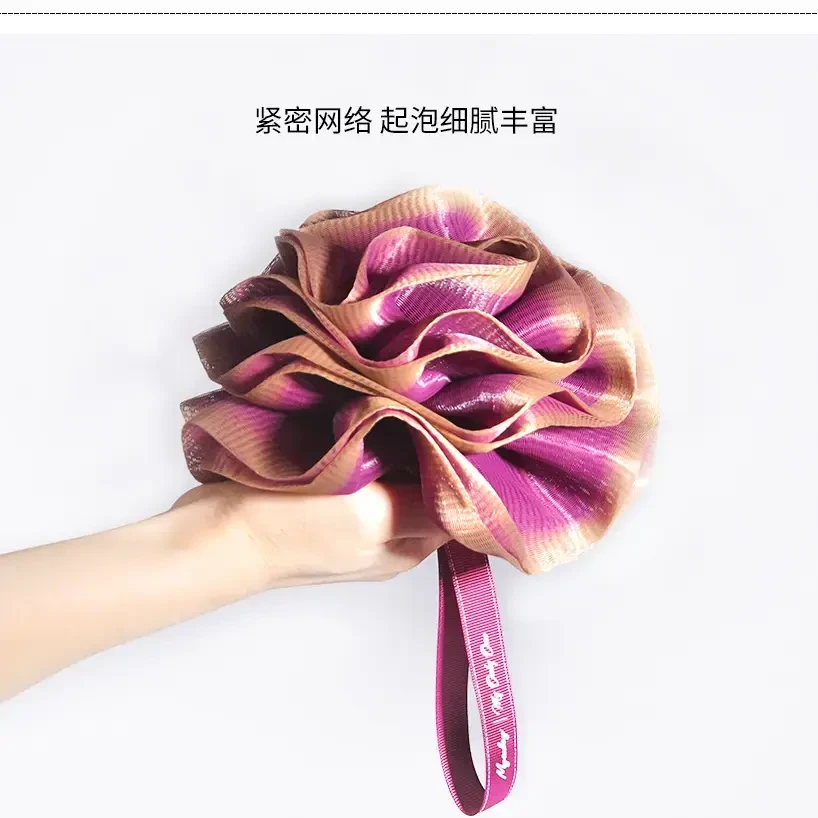 高档不松散大号玫瑰沐浴球浴花起泡搓澡巾柔软搓背细腻沐浴花