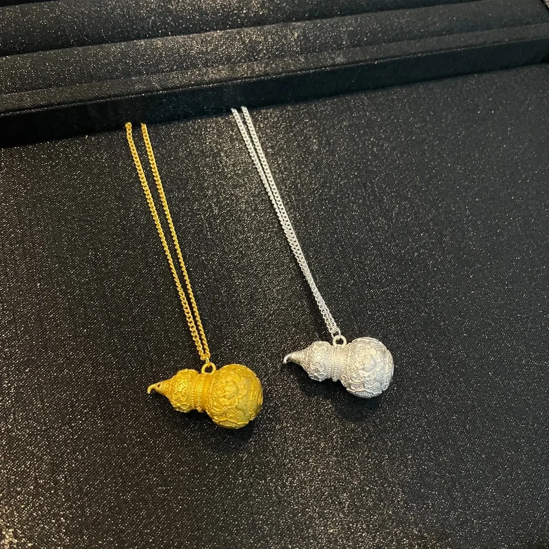 坠链均925银 坠链均925银 华姐同款福禄繁花葫芦小众设计感项链