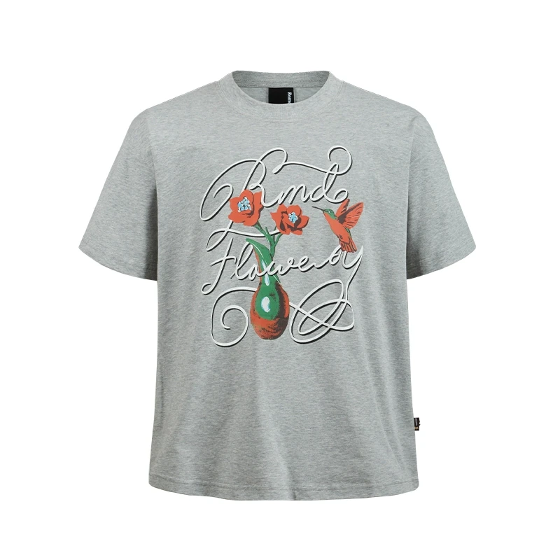 Remedy 夏季新款手写体宽松圆领体恤美式街头潮牌情侣短袖T恤男女