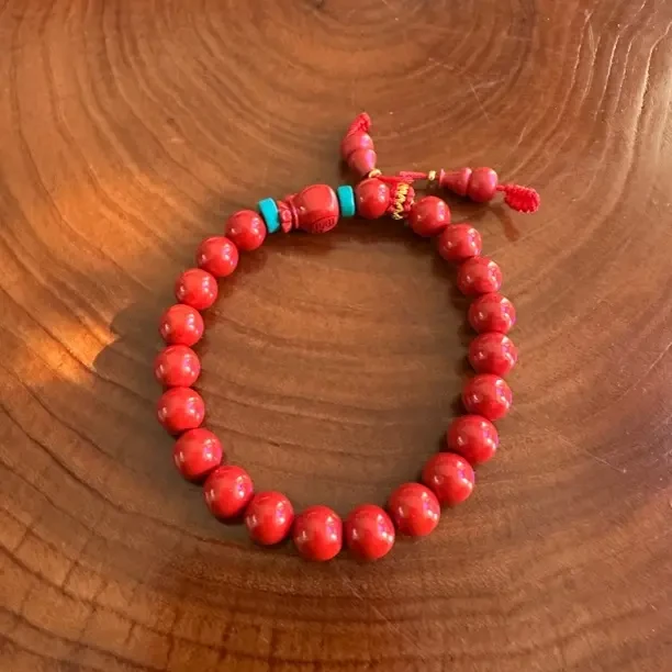 女本命年女士礼物饰品纳福转运红砂单圈手串高含量高品质保真朱砂